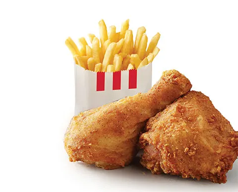 KFC Fried Chicken 2 Pcs With French Fries